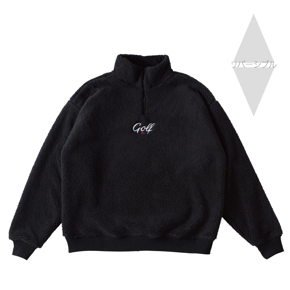 GOLF REVERSIBLE HALF ZIP BLACK – RUFFLOG