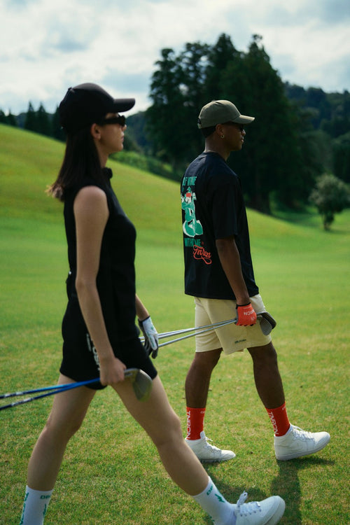 WM GOLF WITH ME S/S MOCK NECK TEE