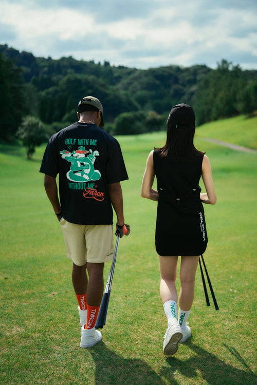 WM GOLF WITH ME S/S MOCK NECK TEE