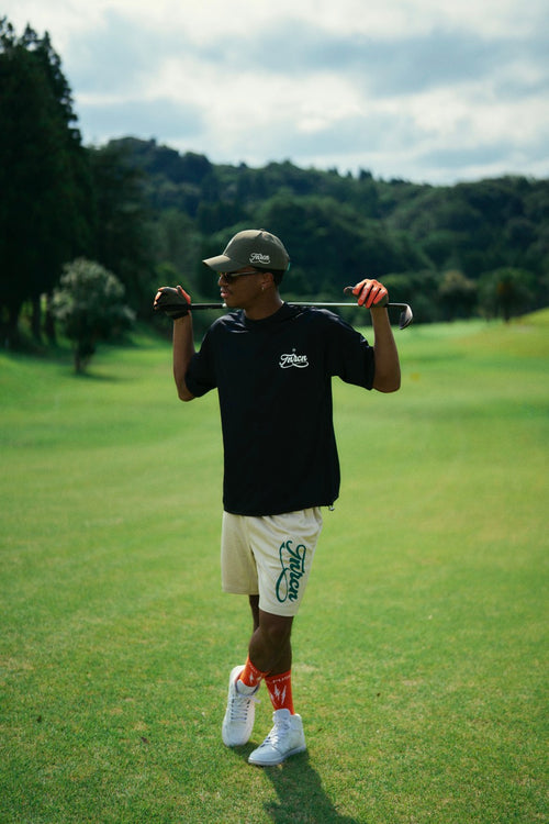 WM GOLF WITH ME S/S MOCK NECK TEE
