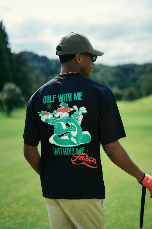 WM GOLF WITH ME S/S MOCK NECK TEE