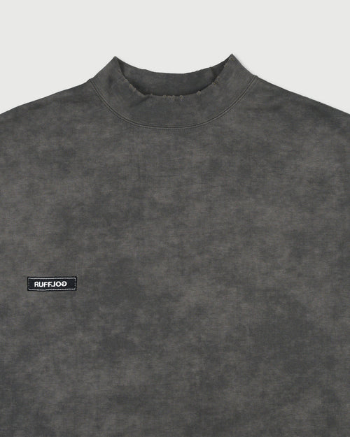 VINTAGE FADE BACK LOGO MOCK NECK SHIRTS