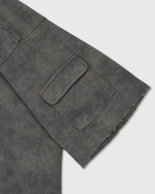 VINTAGE FADE BACK LOGO MOCK NECK SHIRTS