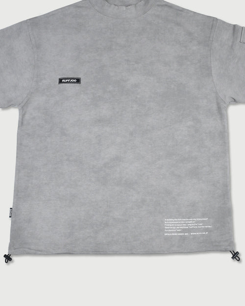 VINTAGE FADE BACK LOGO MOCK NECK SHIRTS