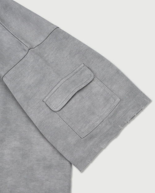 VINTAGE FADE BACK LOGO MOCK NECK SHIRTS