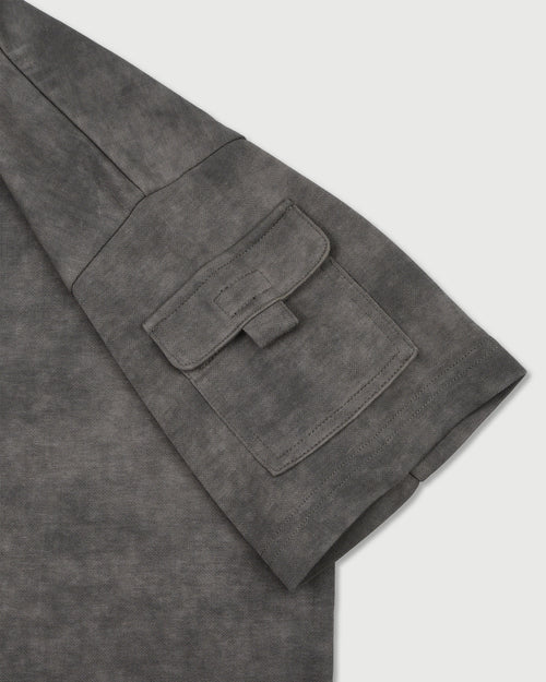 VINTAGE FADE BLUR LOGO MOCK NECK SHIRTS