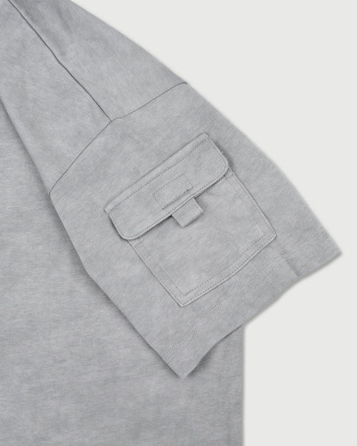 VINTAGE FADE BLUR LOGO MOCK NECK SHIRTS