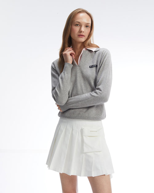 SHIRT LAYERED KNIT TOP