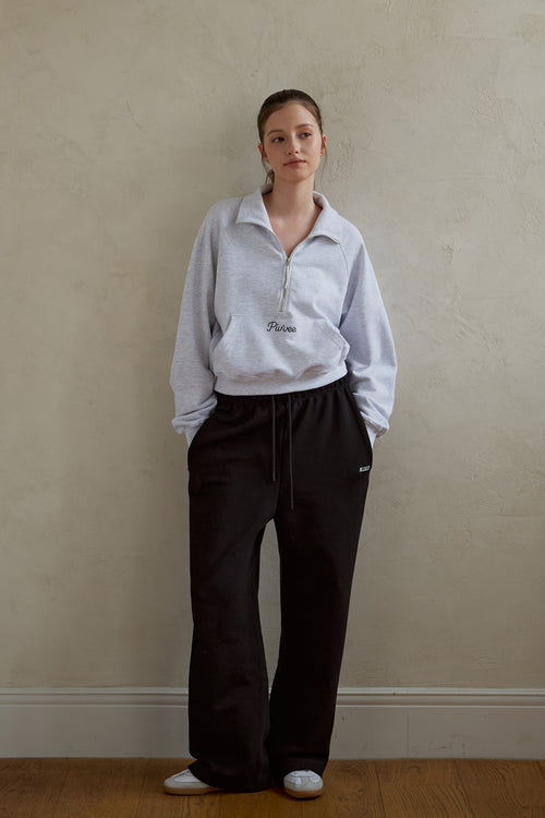 Logo Embroidered Half-zip Sweatshirt