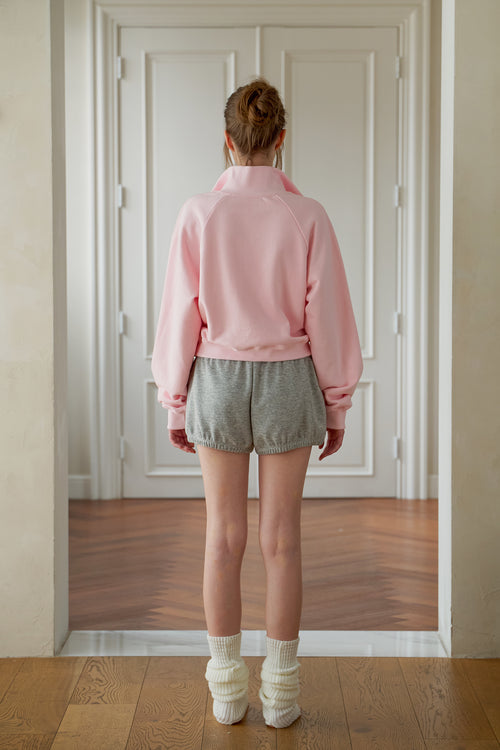 Logo Embroidered Half-zip Sweatshirt