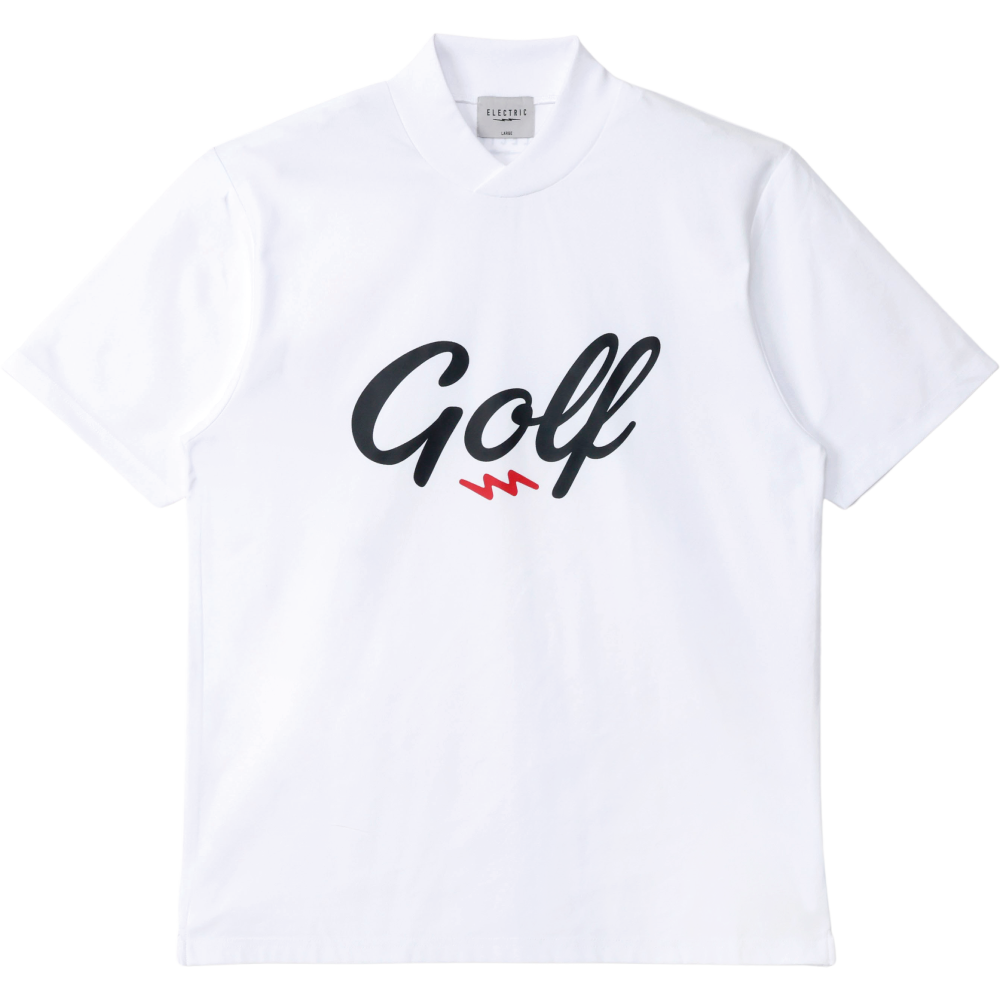 GOLF LOGO DRY CROSS COLLAR MOCK NECK S/S TEE｜若年層向けゴルフ