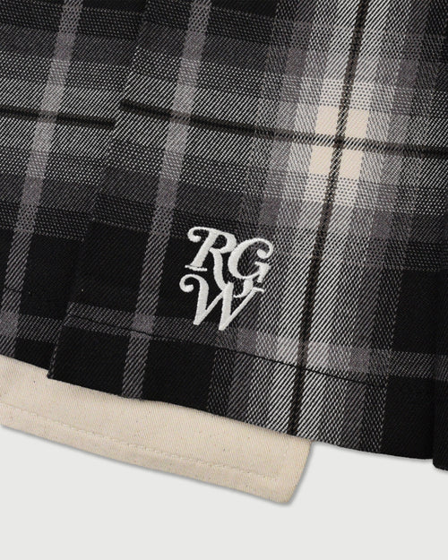 RW check pleats skirt