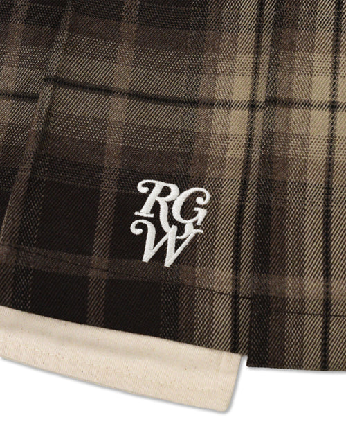 RW check pleats skirt