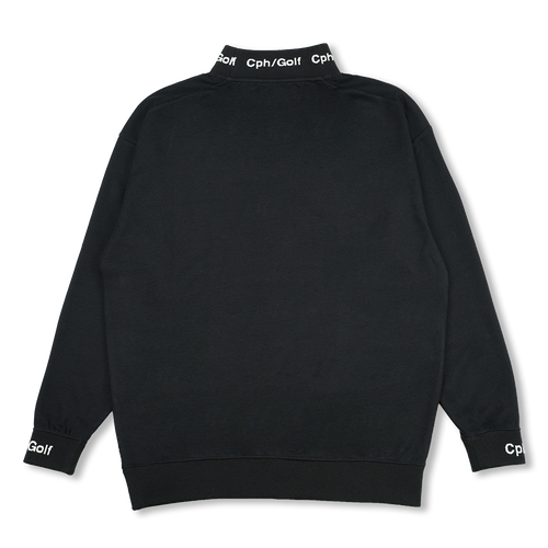#JACQUARD MOCK NECK LS TEE