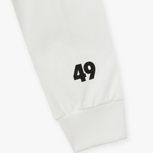 HALF MOCKNECK LONG T WHITE