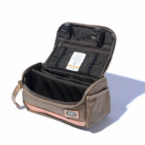 EXCLUSIVE BALLISTIC NYLON - ROUND POUCH GOLF SERIES KHAKI