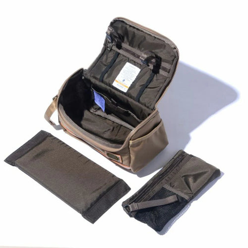 EXCLUSIVE BALLISTIC NYLON - ROUND POUCH GOLF SERIES KHAKI