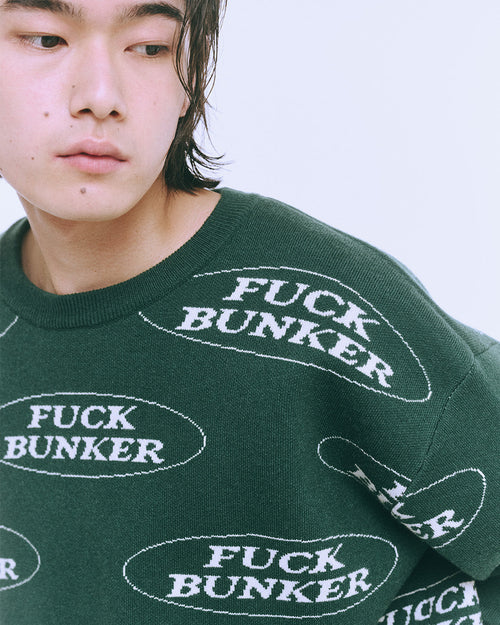 Fuck Bunker Jacquard SWEATER | Green
