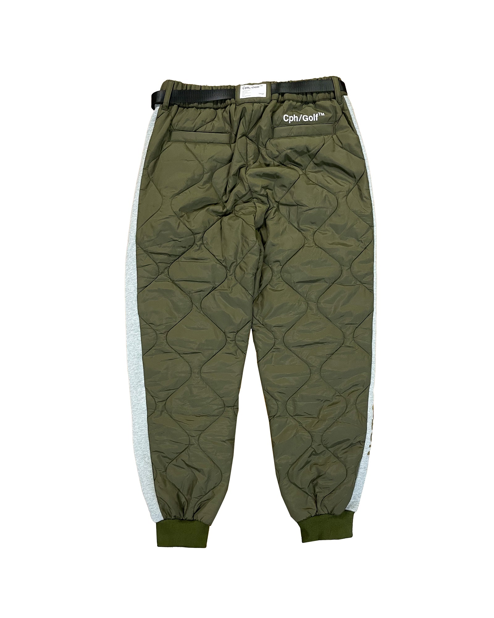 FRONT QUILTED ADJUSTABLE PANTS L.GRAY/KHAKI – RUFFLOG