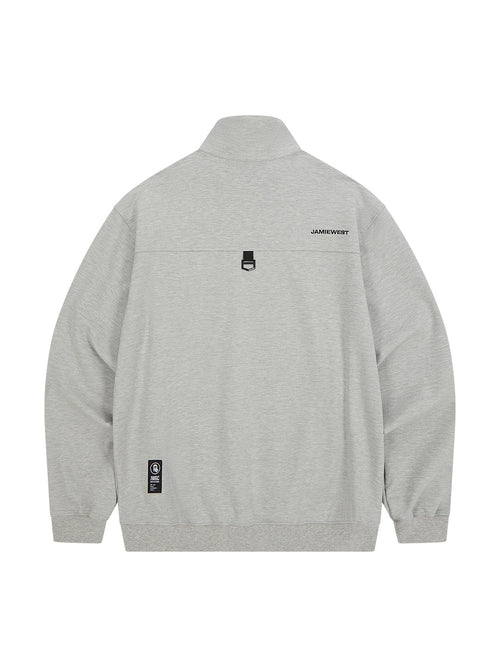 Highneck Half Zip-up Pocket Sweatshirts