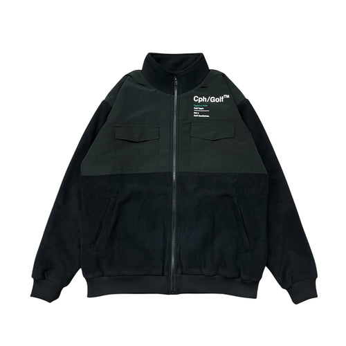 #TEC FLEECE ZIP UP BLOUSON BLACK