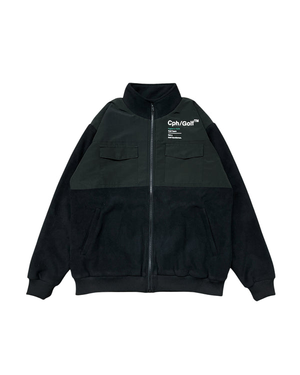 #TEC FLEECE ZIP UP BLOUSON BLACK