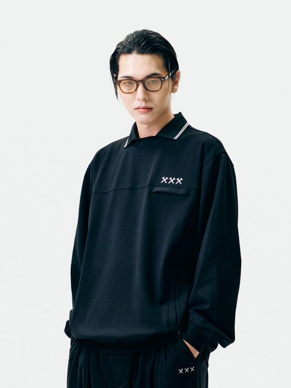 Gorden Collar Pocket Sweatshirts