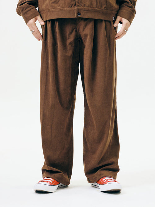 Corduroy Three Tuck Wide Pants