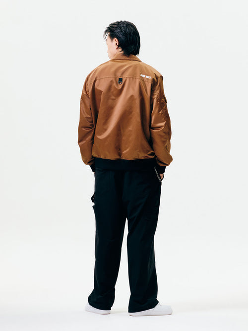 Nylon Collar Point Aviator Jacket