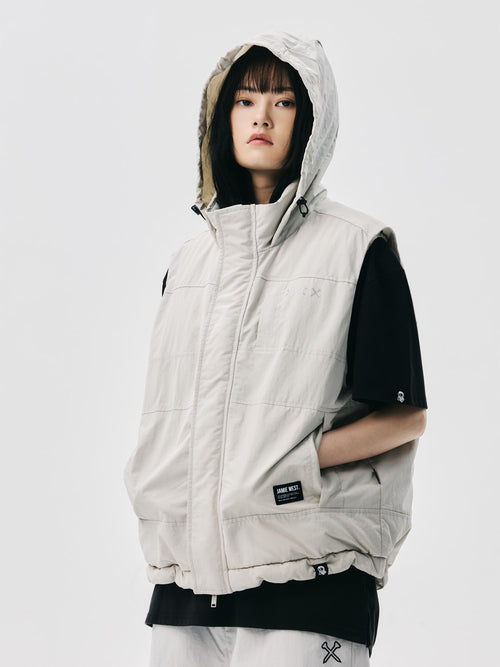 Primaloft Hidden Hoodie Heavy Puffer Vest