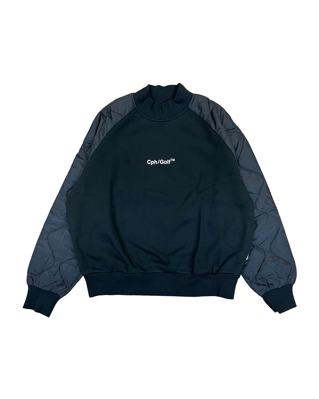 QUILTED ARM PULLOVER BLACK/BLACK – RUFFLOG