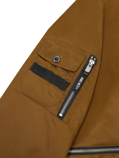 Nylon Collar Point Aviator Jacket