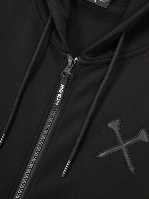 Club Hoodie Applique Zip-up