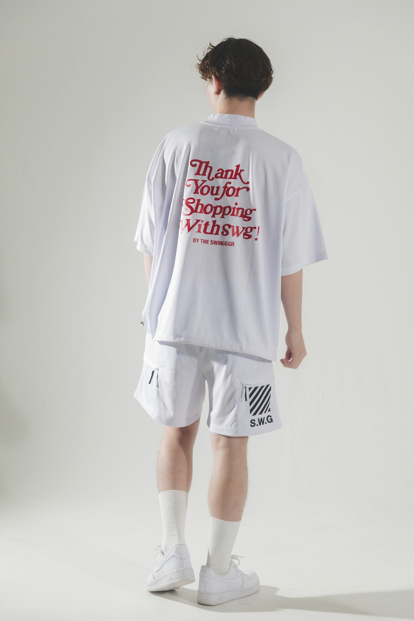 メンズウェア RUFFLOG MESH SPONSORED MOCK TEE THANKS MESH MOCK TEE｜若年層向けゴルフアパレル セレクトショップ