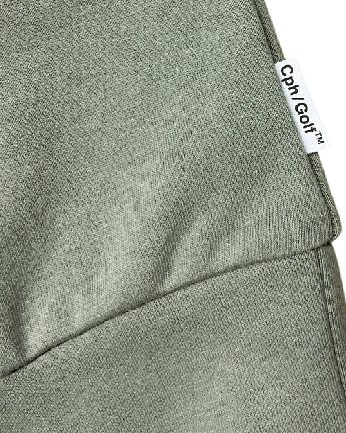 #SIDE HALF ZIP L/S MOCK NECK TEE KHAKI