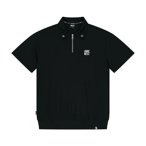 Half Zip-up Jersey Collar Point P-Shirts
