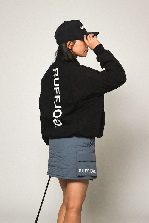 STRAIGHT QUILT PUFFER SKIRT GREY
