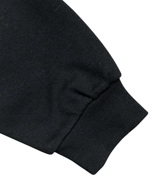 #SIDE HALF ZIP L/S MOCK NECK TEE BLACK