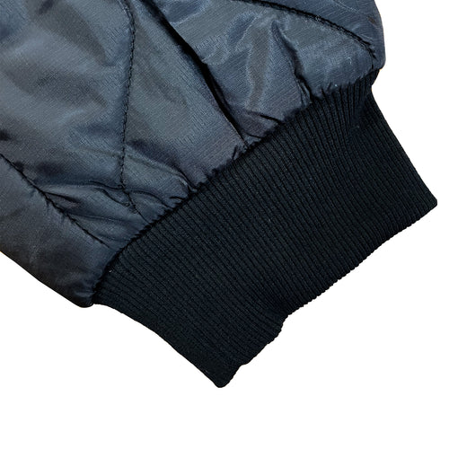 #QUILTED ARM PULLOVER BLACK/BLACK