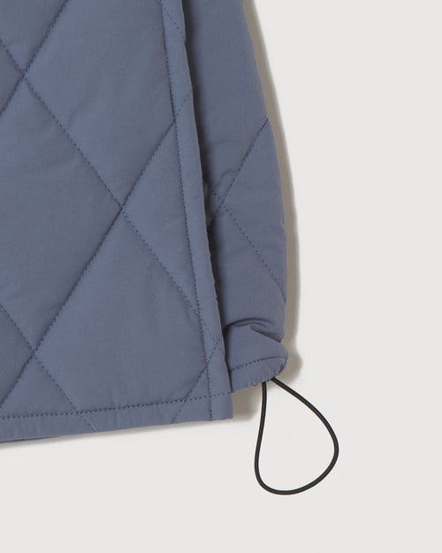STRAIGHT QUILT PUFFER SKIRT GREY