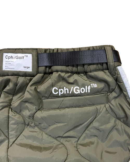 #FRONT QUILTED ADJUSTABLE PANTS L.GRAY/KHAKI