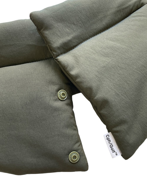 #PUFFER NECK WARMER KHAKI