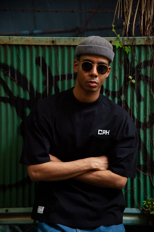 [WOMENS]OVERLAP LOGO SS MOCK