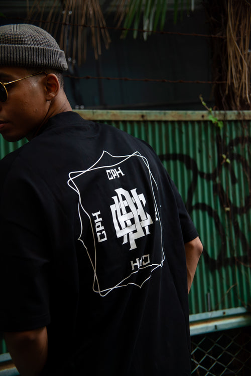 [WOMENS]OVERLAP LOGO SS MOCK