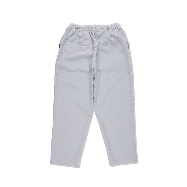 Seersucker Ankle-cut Easy PANTS | Black Stripe