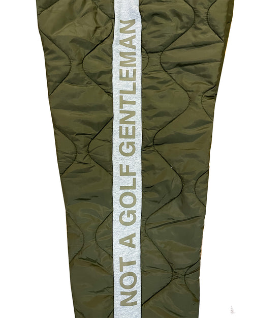 #FRONT QUILTED ADJUSTABLE PANTS L.GRAY/KHAKI