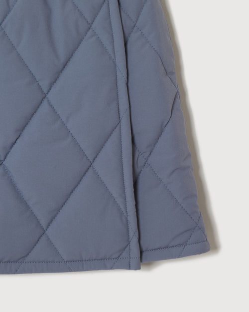 STRAIGHT QUILT PUFFER SKIRT GREY