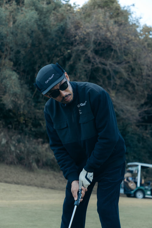 #TEC FLEECE ZIP UP BLOUSON BLACK