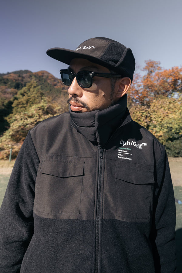 #TEC FLEECE ZIP UP BLOUSON BLACK