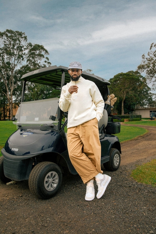 1/4 Zip Pullover Cream